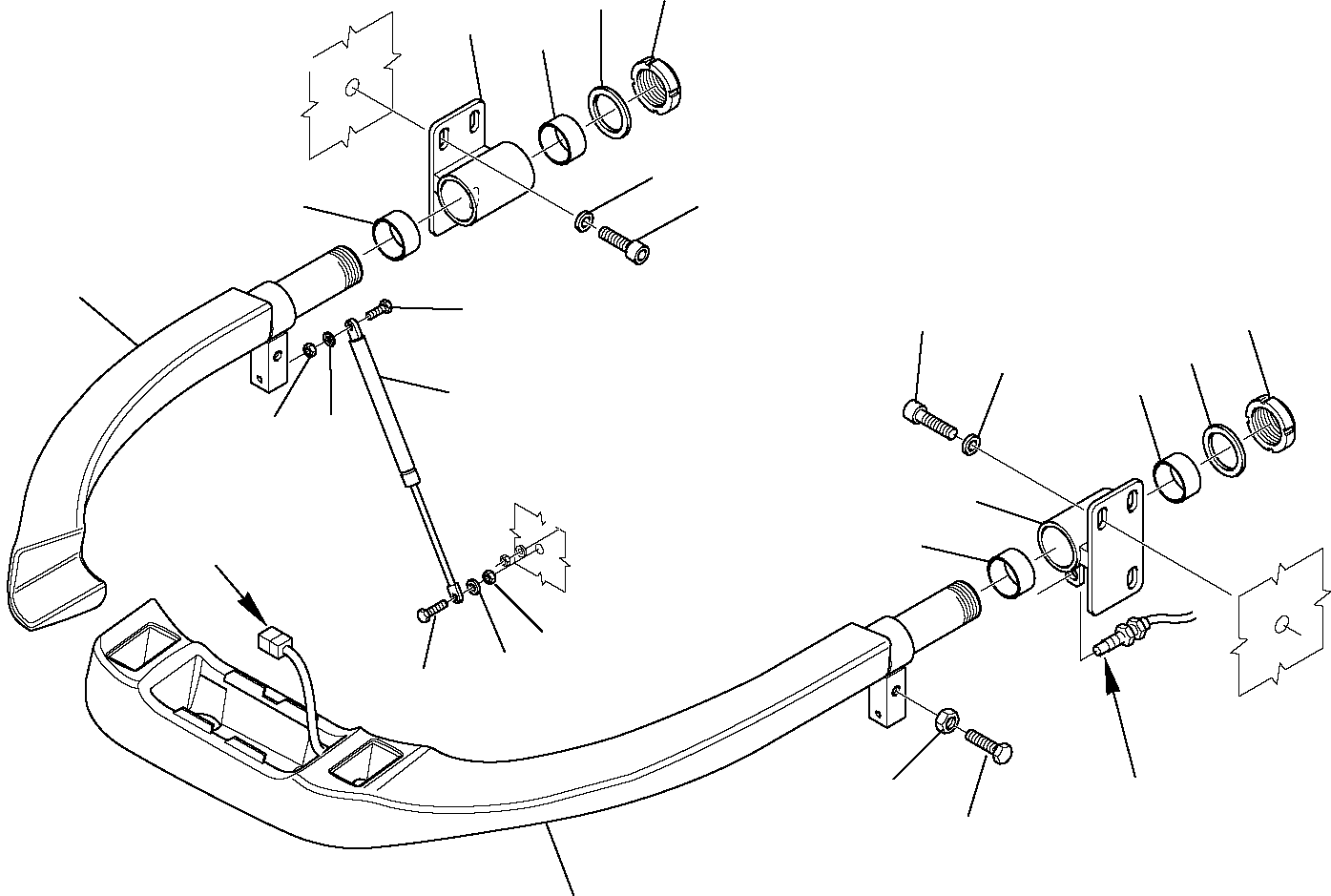 Skid Steer Loaders Komatsu / SK820-5 USA turbo S/N 37BTF50003-Up(sk820ta) / SAFETY BARS(D-0030 : 4240)