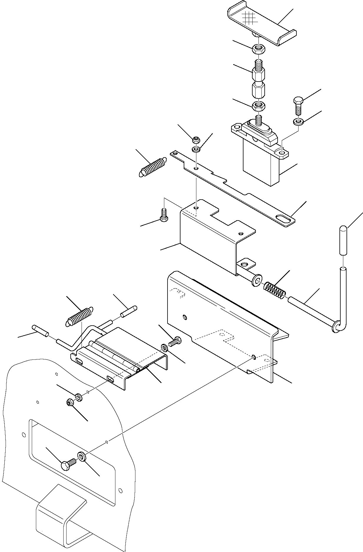 Skid Steer Loaders Komatsu / SK820-5 USA turbo S/N 37BTF50003-Up(sk820ta) / ATTACHMENT CONTROL PEDAL(D-0040 : 4300)