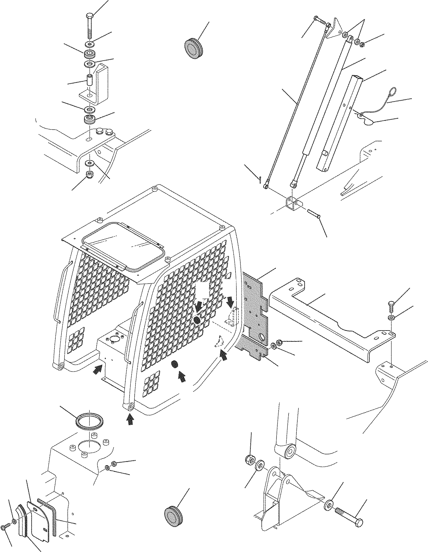 Skid Steer Loaders Komatsu / SK820-5 USA turbo S/N 37BTF50003-Up(sk820ta) / CABIN (2/2)(E-0060 : 5210)