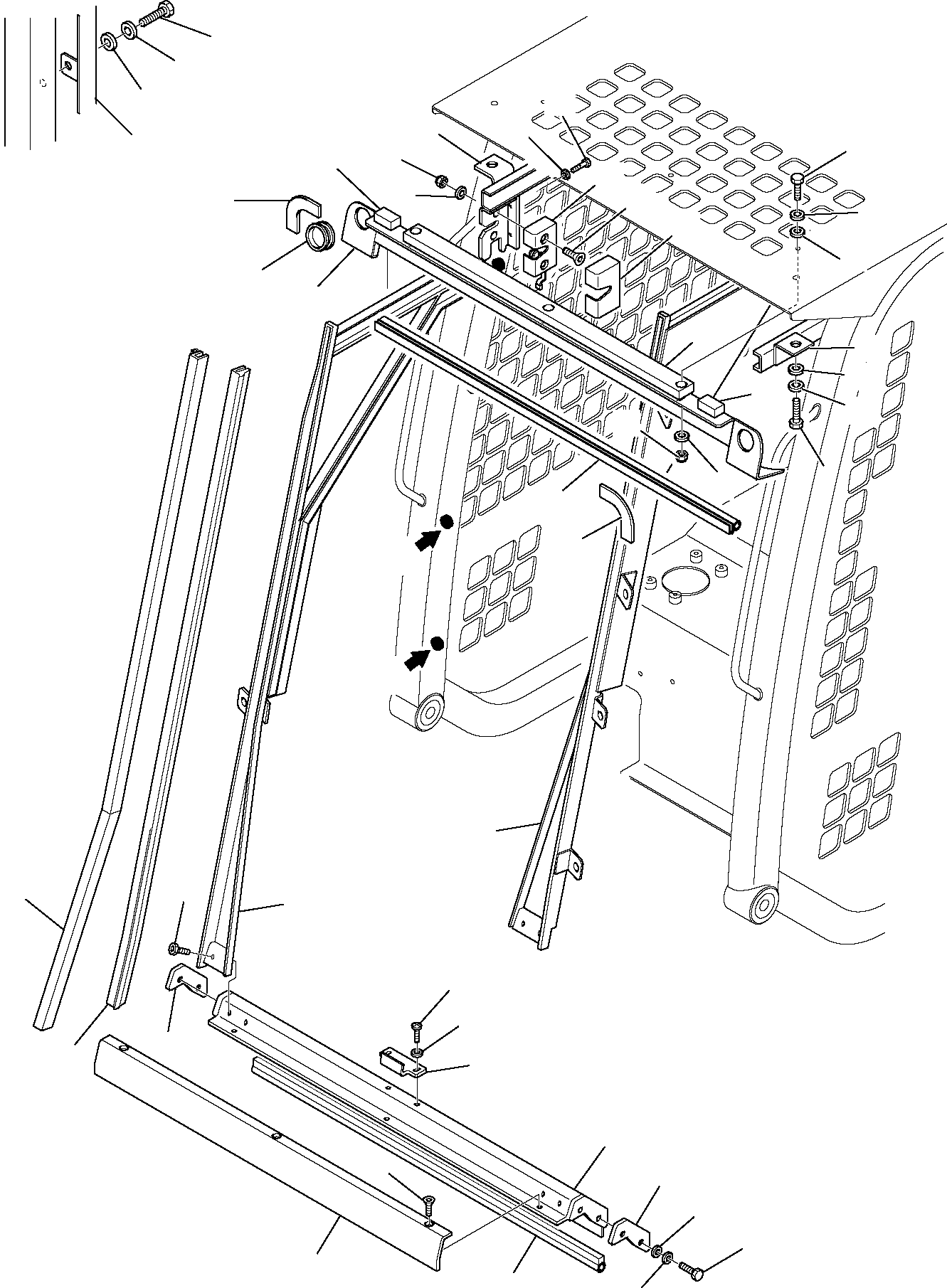 Skid Steer Loaders Komatsu / SK820-5 USA turbo S/N 37BTF50003-Up(sk820ta) / FRONT DOOR (2/3)(E-0080 : 5510)