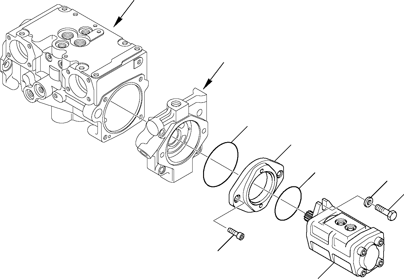 Skid Steer Loaders Komatsu / SK820-5 USA turbo S/N 37BTF50003-Up(sk820ta) / HYDRAULIC PUMP (HIGH-FLOW) (12/12)(F-0250 : 6146)