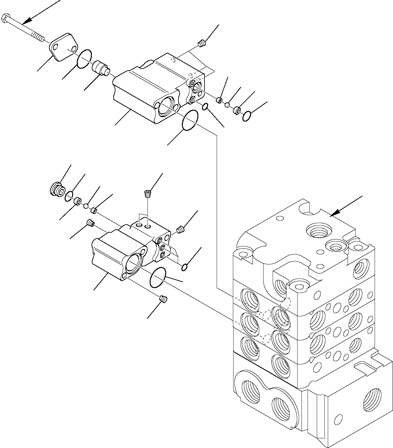 Skid Steer Loaders Komatsu / SK820-5 USA turbo S/N 37BTF50003-Up(sk820ta) / CONTROL VALVE (HIGH-FLOW) (6/11)(F-0530 : 6270)