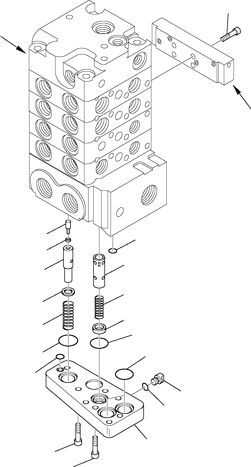 Skid Steer Loaders Komatsu / SK820-5 USA turbo S/N 37BTF50003-Up(sk820ta) / CONTROL VALVE (SUPER HIGH-FLOW) (4/13)(F-0620 : 6296)