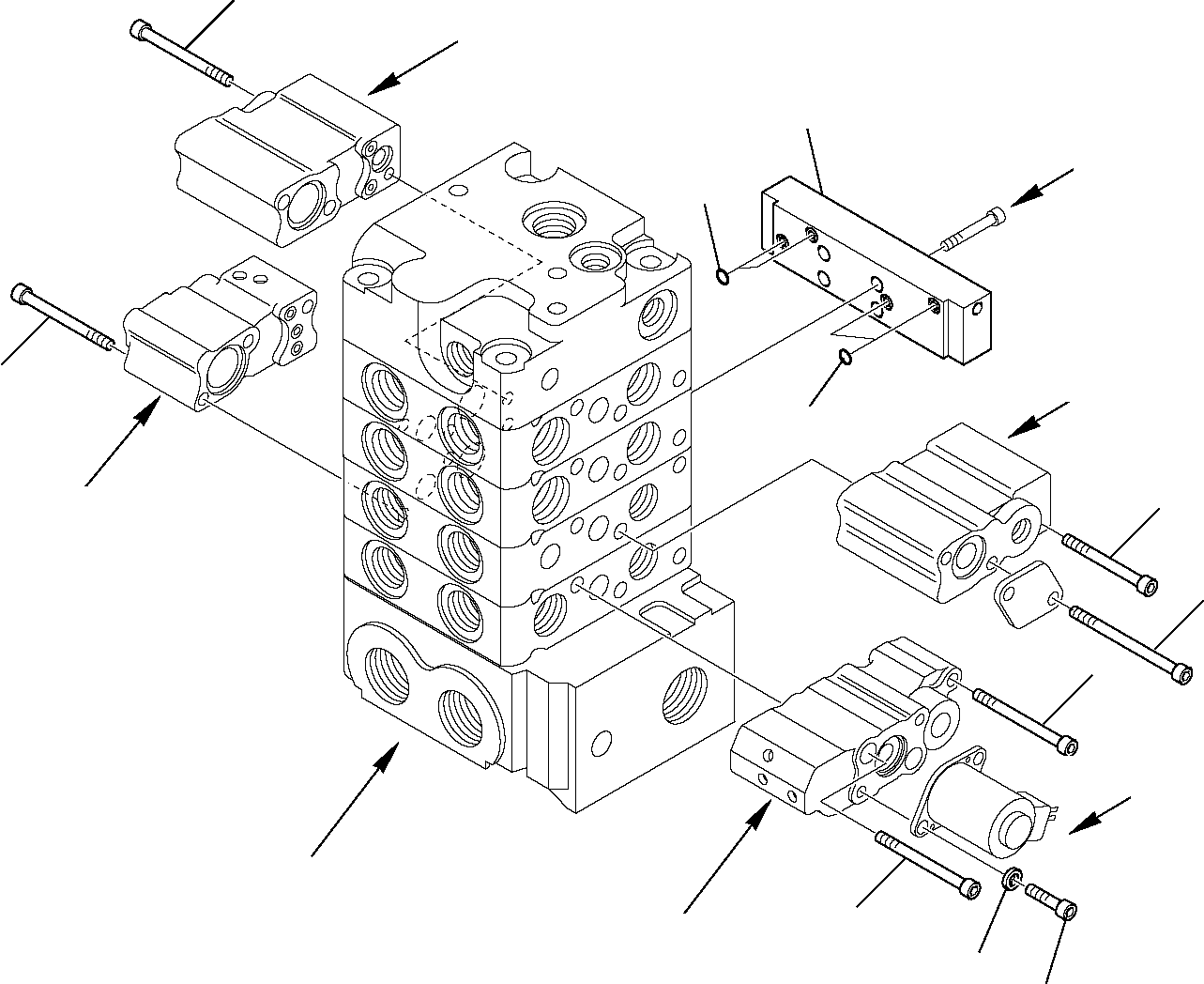 Skid Steer Loaders Komatsu / SK820-5 USA turbo S/N 37BTF50003-Up(sk820ta) / CONTROL VALVE (SUPER HIGH-FLOW) (8/13)(F-0660 : 6304)