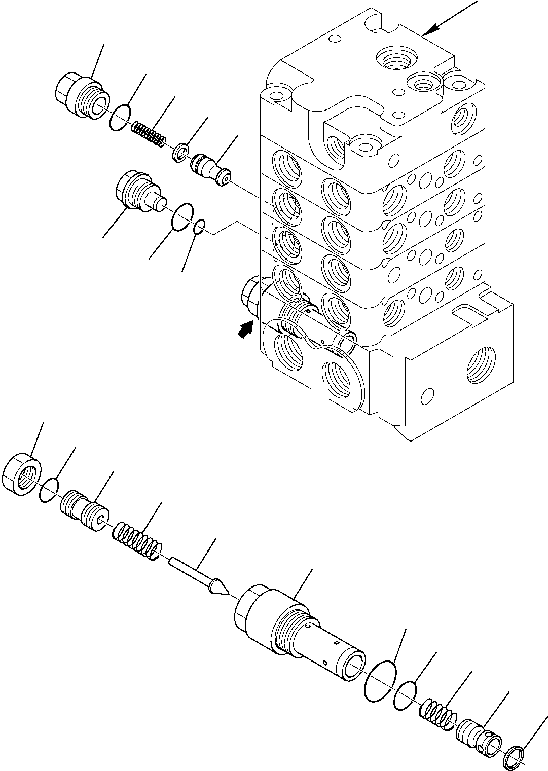 Skid Steer Loaders Komatsu / SK820-5 USA turbo S/N 37BTF50003-Up(sk820ta) / CONTROL VALVE (SUPER HIGH-FLOW) (10/13)(F-0680 : 6308)