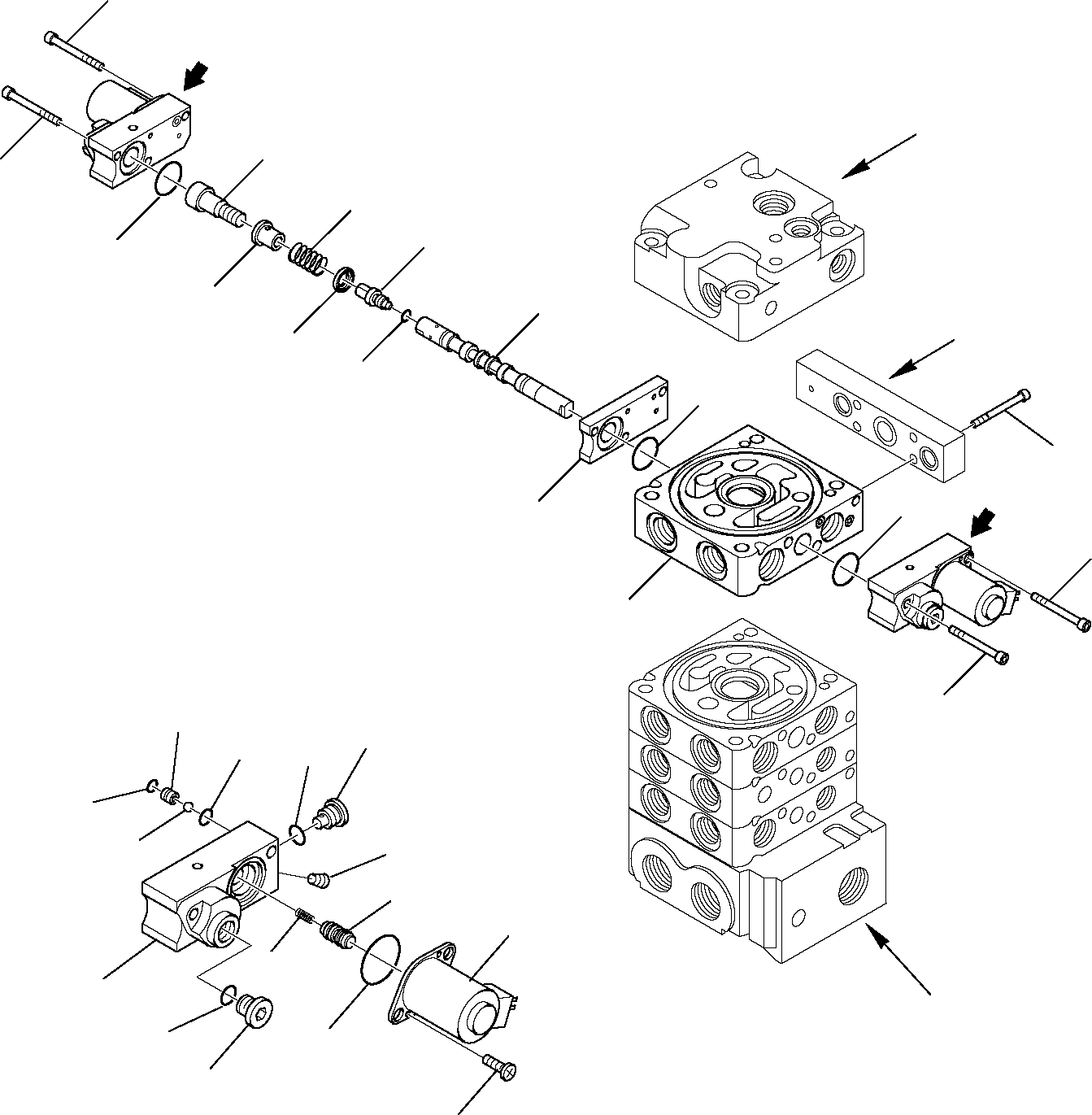 Skid Steer Loaders Komatsu / SK820-5 USA turbo S/N 37BTF50003-Up(sk820ta) / CONTROL VALVE (SUPER HIGH-FLOW) (12/13)(F-0700 : 6312)