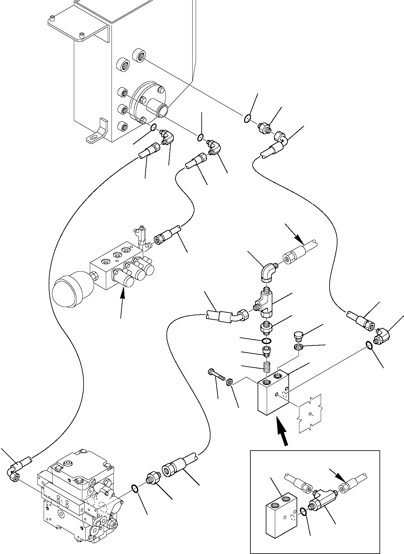 Skid Steer Loaders Komatsu / SK820-5 USA turbo S/N 37BTF50003-Up(sk820ta) / HYDRAULIC PIPING (OIL COOLER AND RETURN LINE)(F-0940 : 6520)