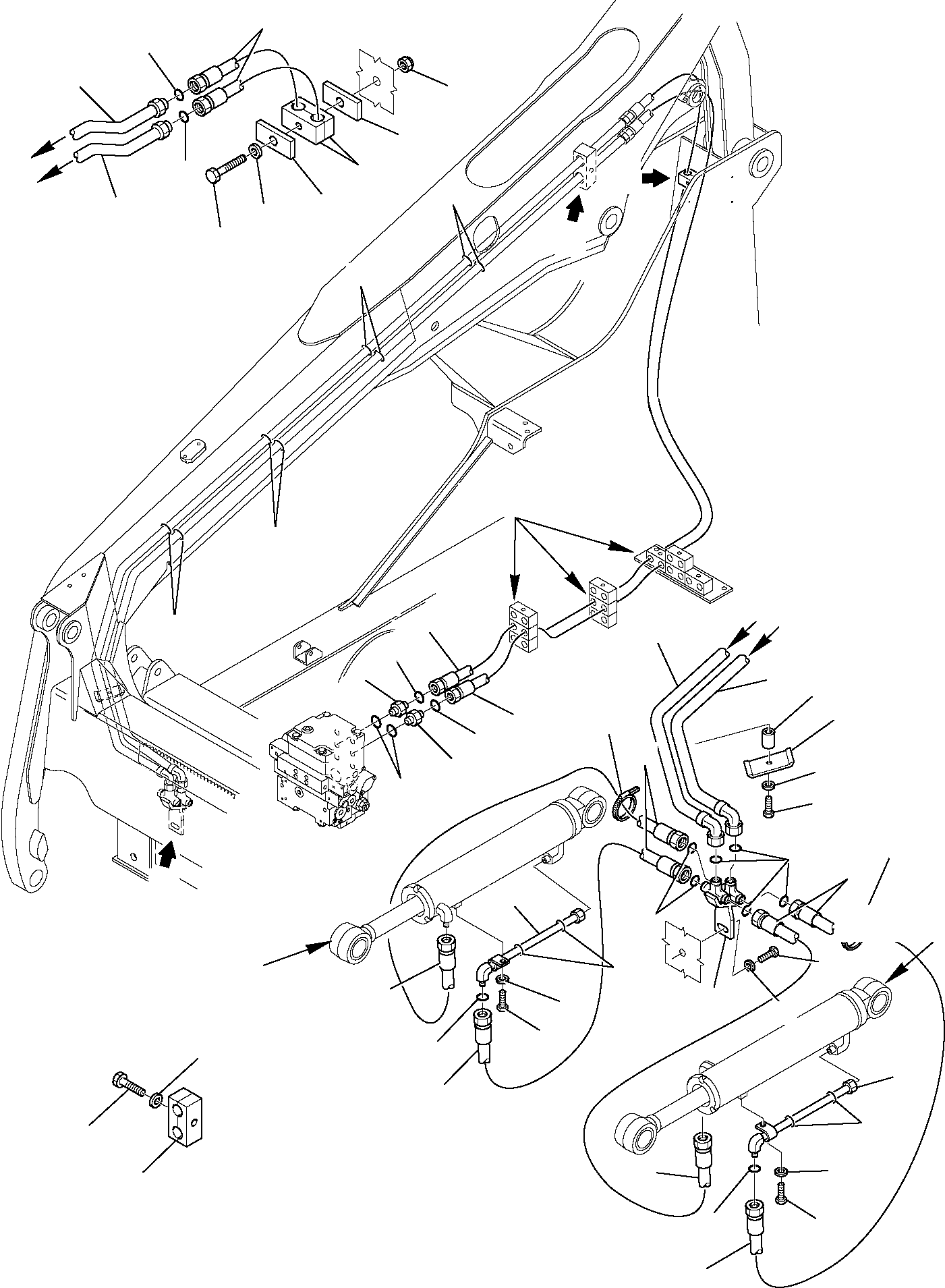 Skid Steer Loaders Komatsu / SK820-5 USA turbo S/N 37BTF50003-Up(sk820ta) / HYDRAULIC PIPING (BUCKET TIPPING CYLINDER)(F-1040 : 6610)