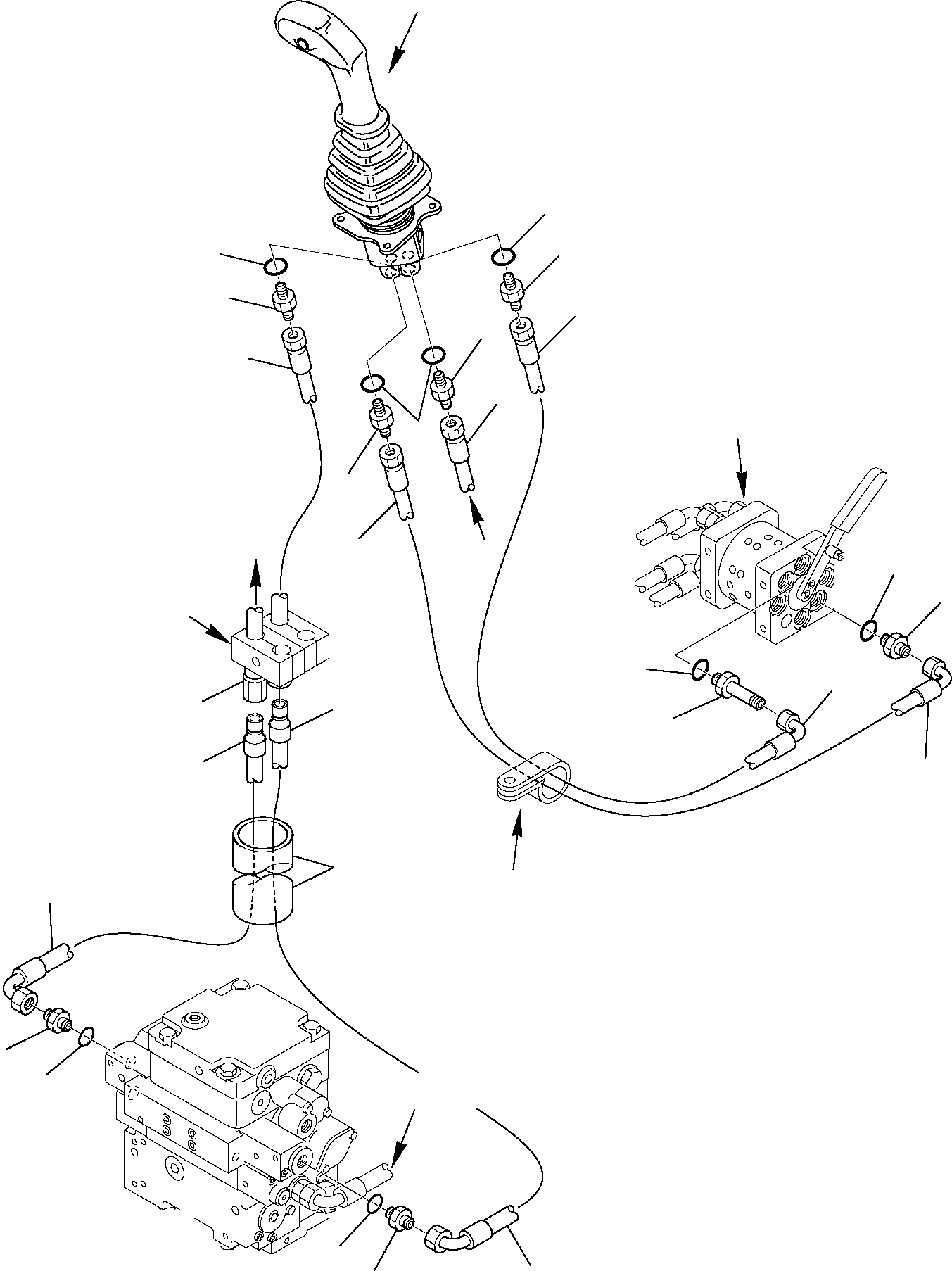 Skid Steer Loaders Komatsu / SK820-5 USA turbo S/N 37BTF50003-Up(sk820ta) / HYDRAULIC PIPING (PATTERN CHANGE) (2/3)(F-1110 : 6705)