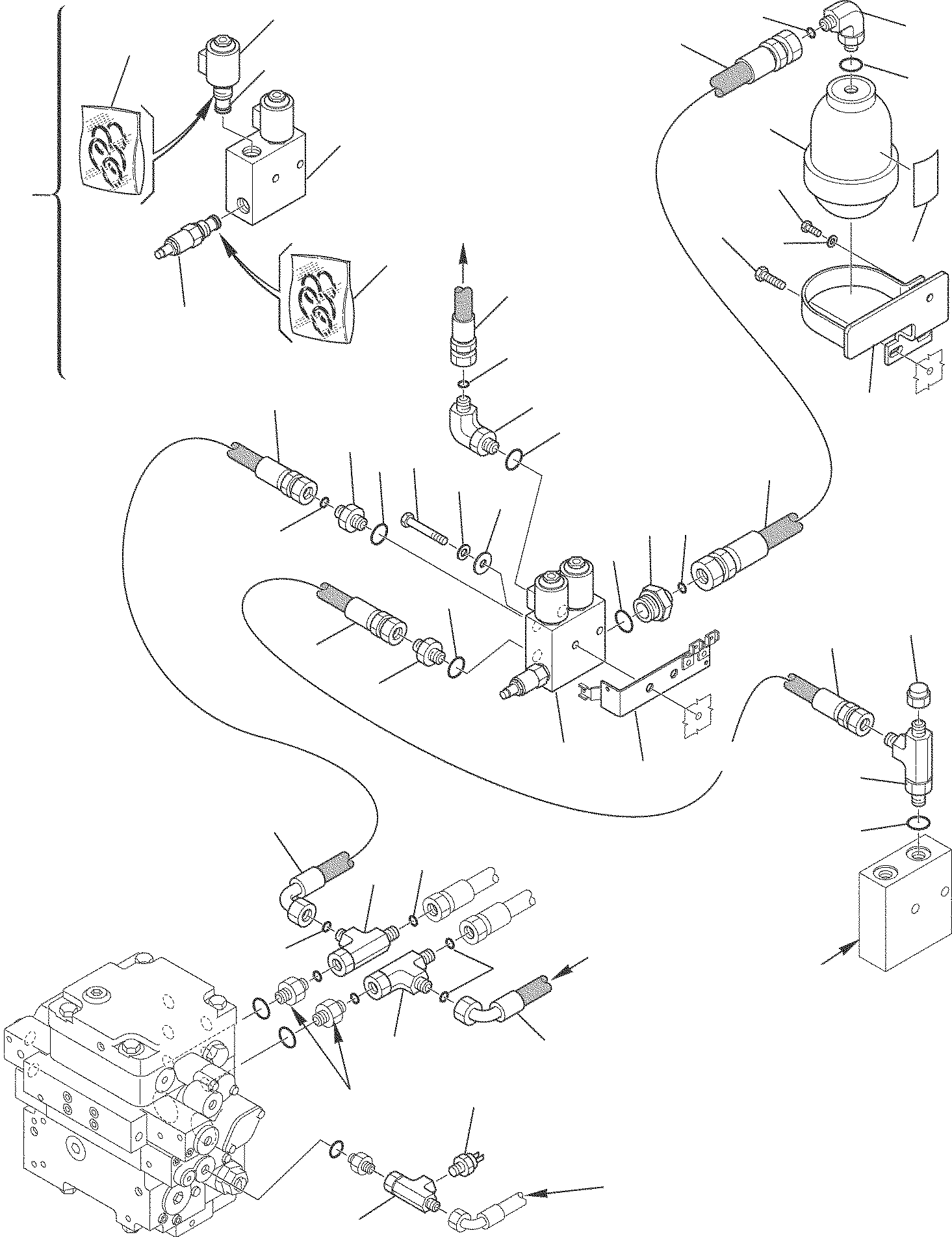 Skid Steer Loaders Komatsu / SK820-5 USA turbo S/N 37BTF50003-Up(sk820ta) / HYDRAULIC PIPING (RIDE CONTROL)(F-1140 : 6800)