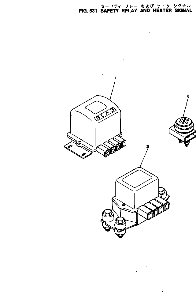 Komatsu parts book diagram for SL4D130-1C S/N 24260-UP: SAFETY RELAY AND HEATER SIGNAL