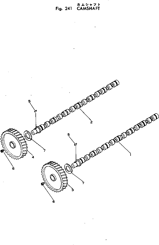 Komatsu parts book diagram for VT-1710-1 S/N 576252-UP: CAMSHAFT