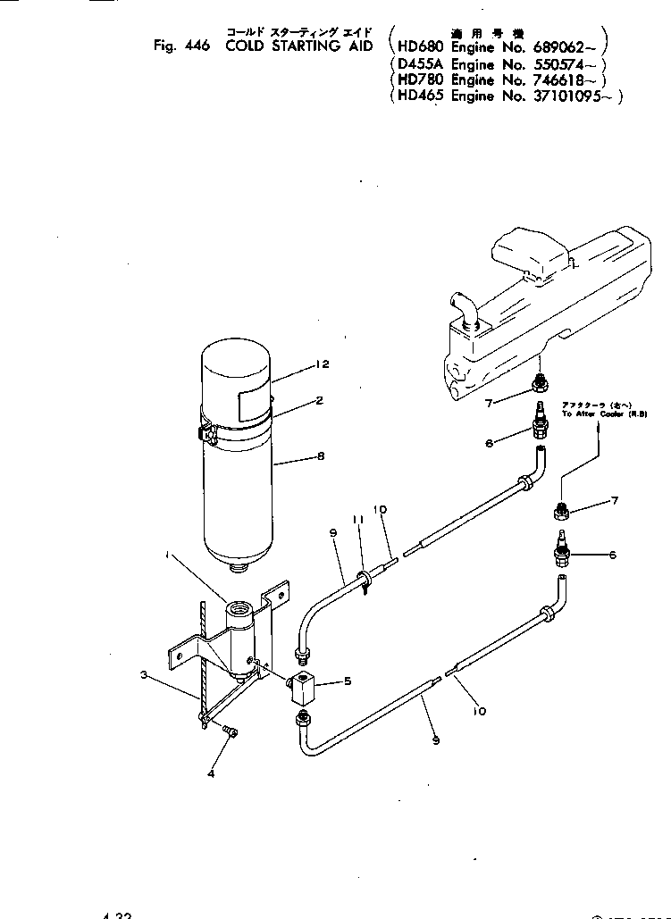 Engines Komatsu / VTA-1710-1D S/N 430077-UP(vta-173r) / COLD STARTING AID(#689062-)(120060 : 446)