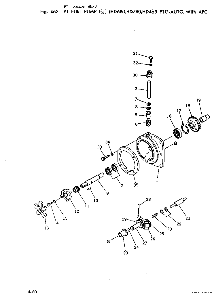 Engines Komatsu / VTA-1710-1D S/N 430077-UP(vta-173r) / PT FUEL PUMP (2/4)(120080 : 462)