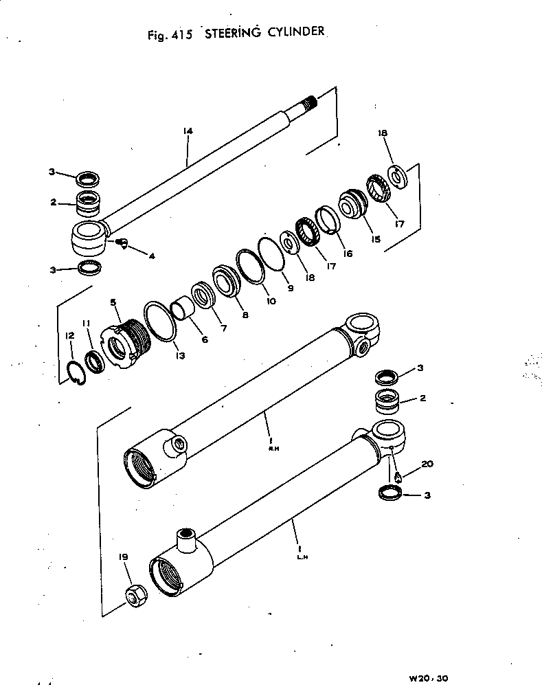 Wheel Loaders Komatsu / W20-1 S/N 10001-UP(w20-1c) / STEERING CYLINDER(120020 : 415)