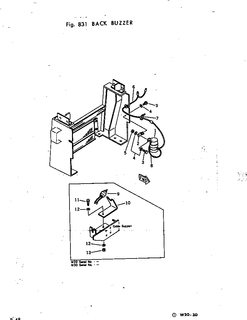 Wheel Loaders Komatsu / W30-1 S/N 10001-UP(w30-1c) / BACK BUZZER(240180 : 831)