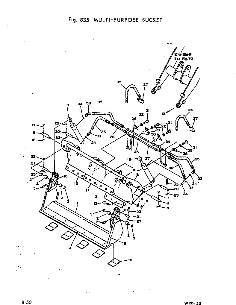 Wheel Loaders Komatsu / W30-1 S/N 10001-UP(w30-1c) / MULTI-PURPOSE BUCKET(240200 : 835)