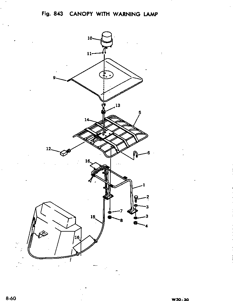 Wheel Loaders Komatsu / W30-1 S/N 10001-UP(w30-1c) / CANOPY (WITH WARNING LAMP)(240250 : 843)