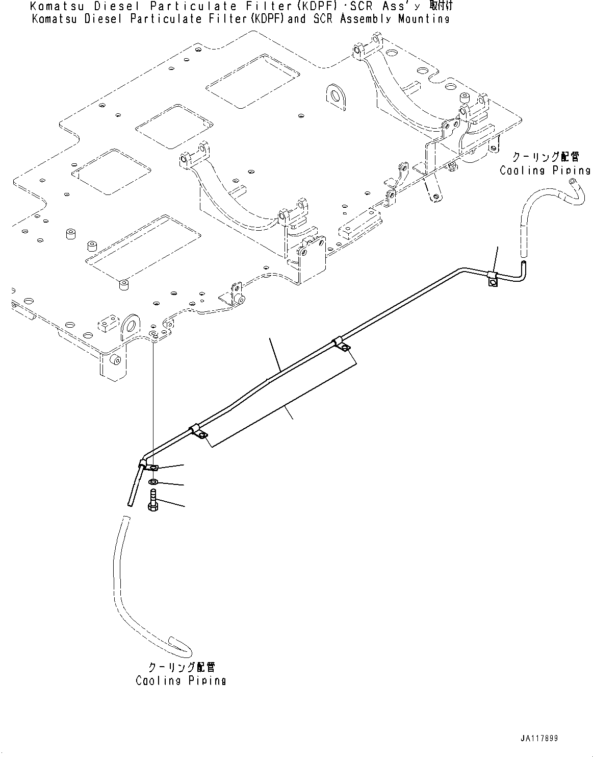 Komatsu parts book diagram for WA485-11E0 S/N H35051-UP: EXHAUST PIPE, AIR VENT