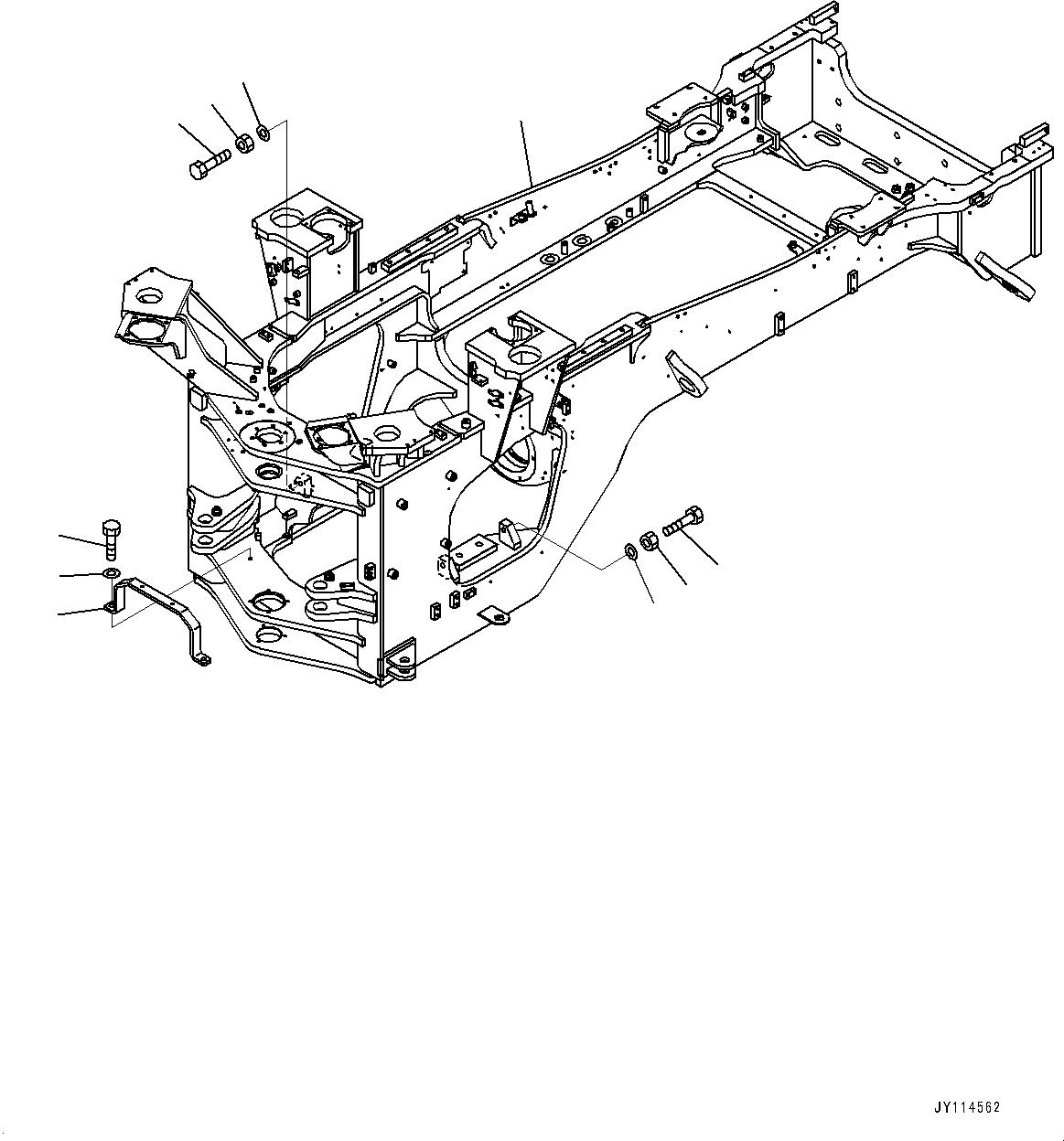 Komatsu parts book diagram for WA485-11E0 S/N H35051-UP: REAR FRAME