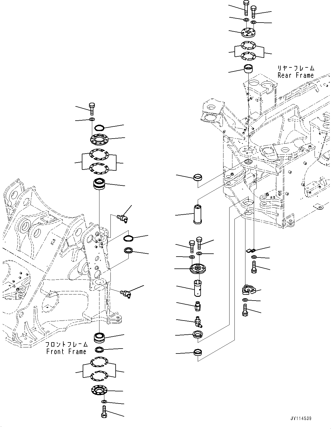 Komatsu parts book diagram for WA485-11E0 S/N H35051-UP: HINGE PIN