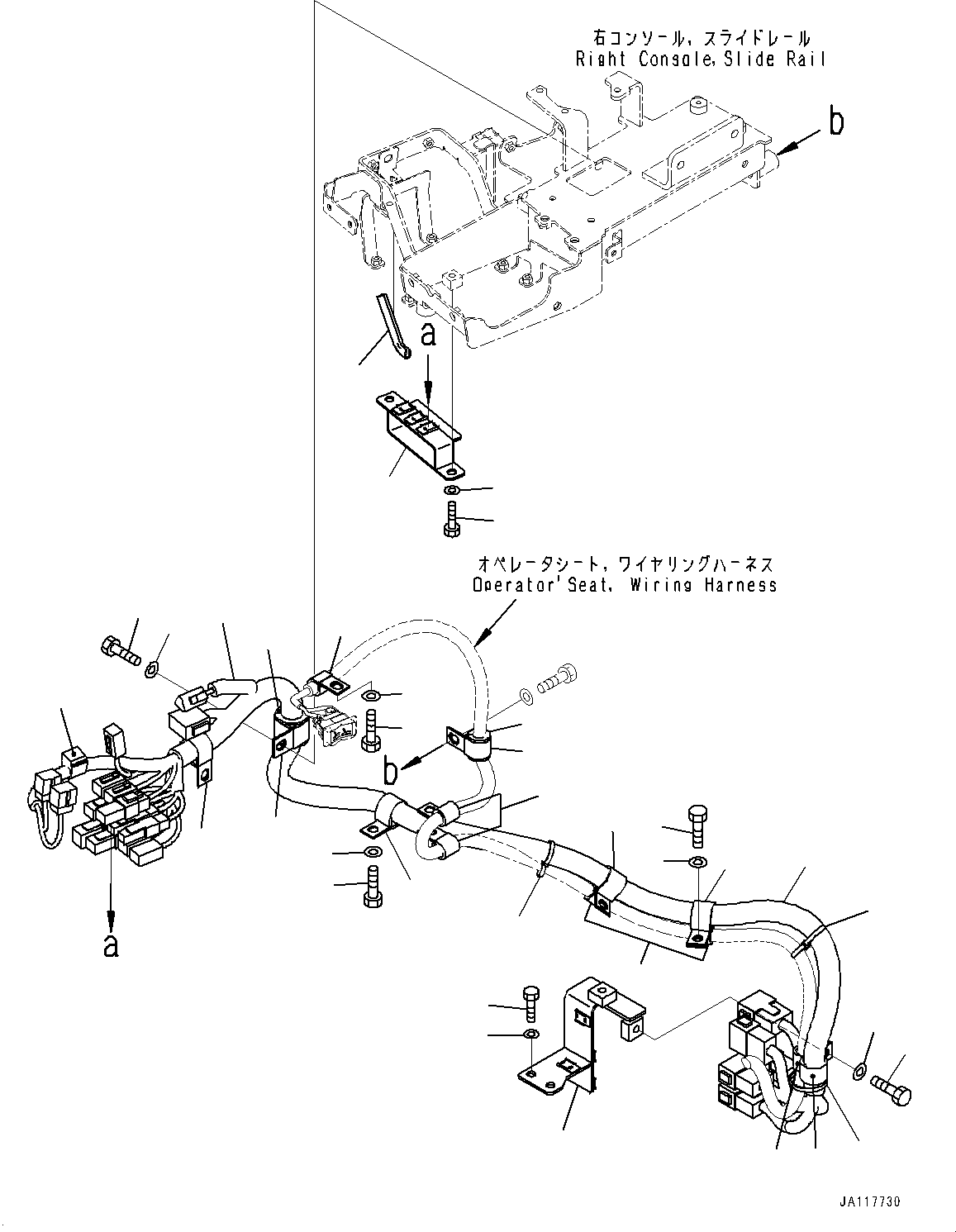 Komatsu parts book diagram for WA485-11E0 S/N H35051-UP: LOADER CONTROL UNIT, WITH 3-EPC LEVER LOADER CONTROL, WITHOUT AFJS, WIRING HARNESS