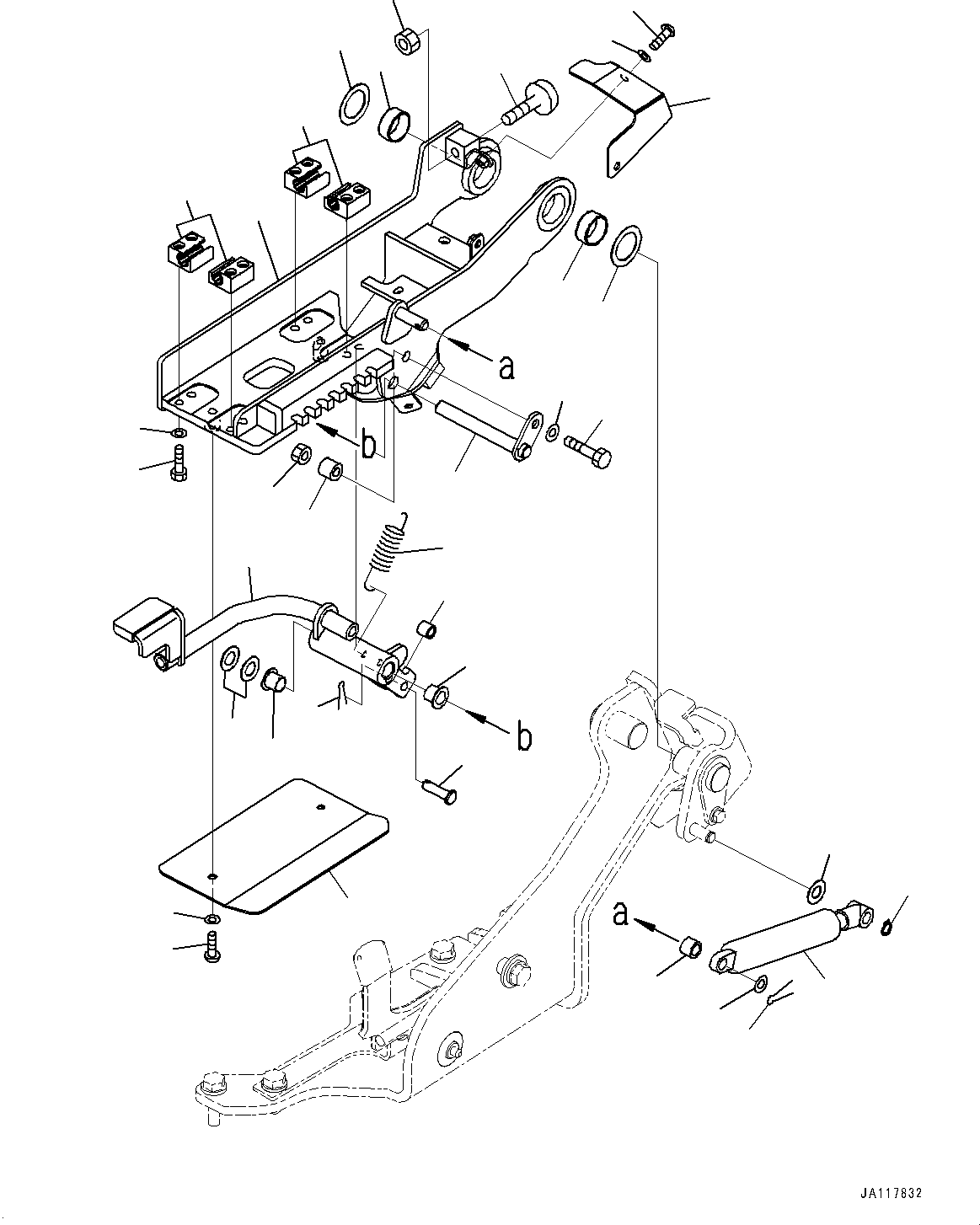 Komatsu parts book diagram for WA485-11E0 S/N H35051-UP: LOADER CONTROL UNIT, WITH 3-EPC LEVER LOADER CONTROL, WITH AFJS, CONSOLE MOUNTING