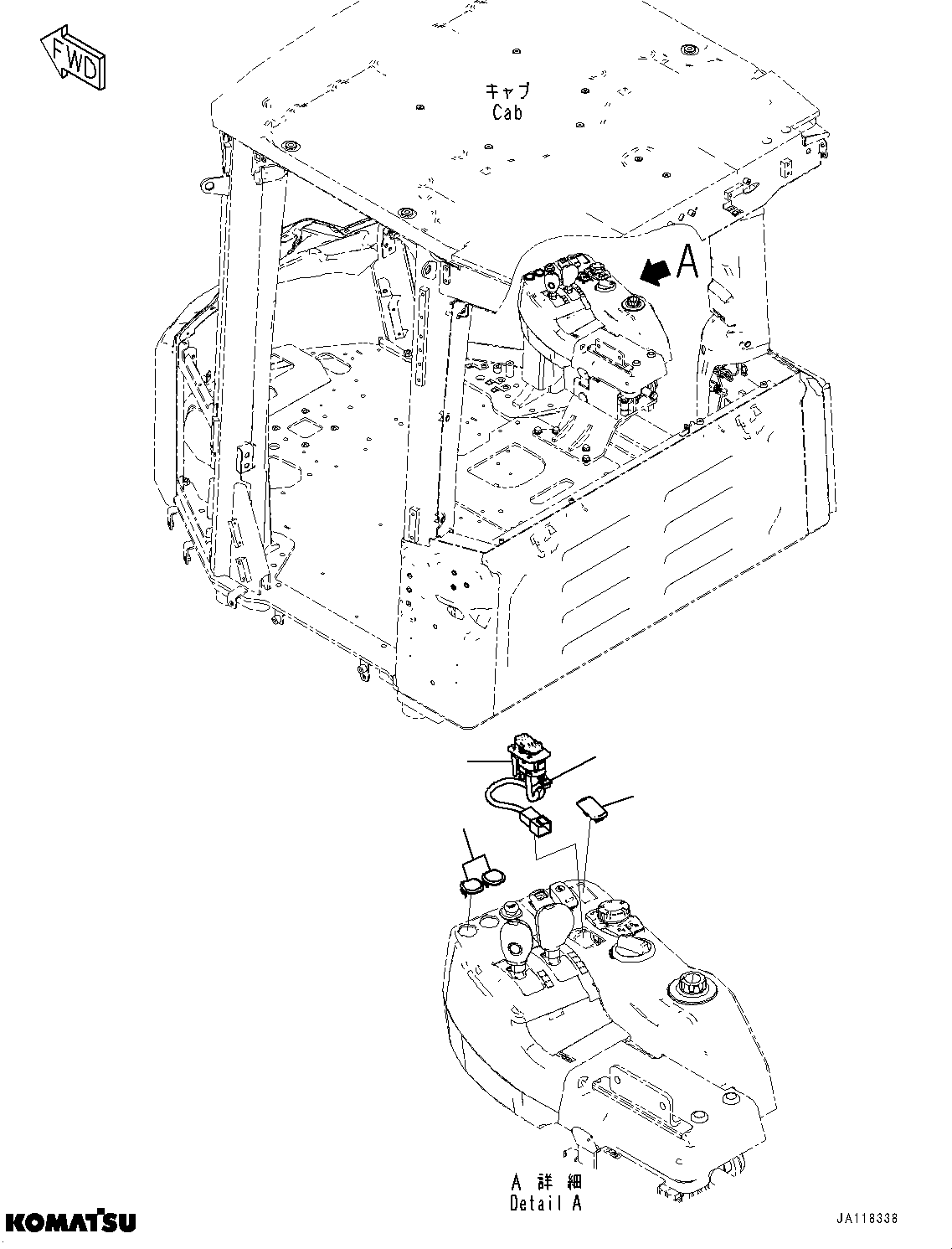 Komatsu parts book diagram for WA485-11E0 S/N H35051-UP: FLOOR SWITCH, WITHOUT LOAD METER, WITH FORWARD REVERSE SWITCH, CONSOLE SWITCH, R.H.