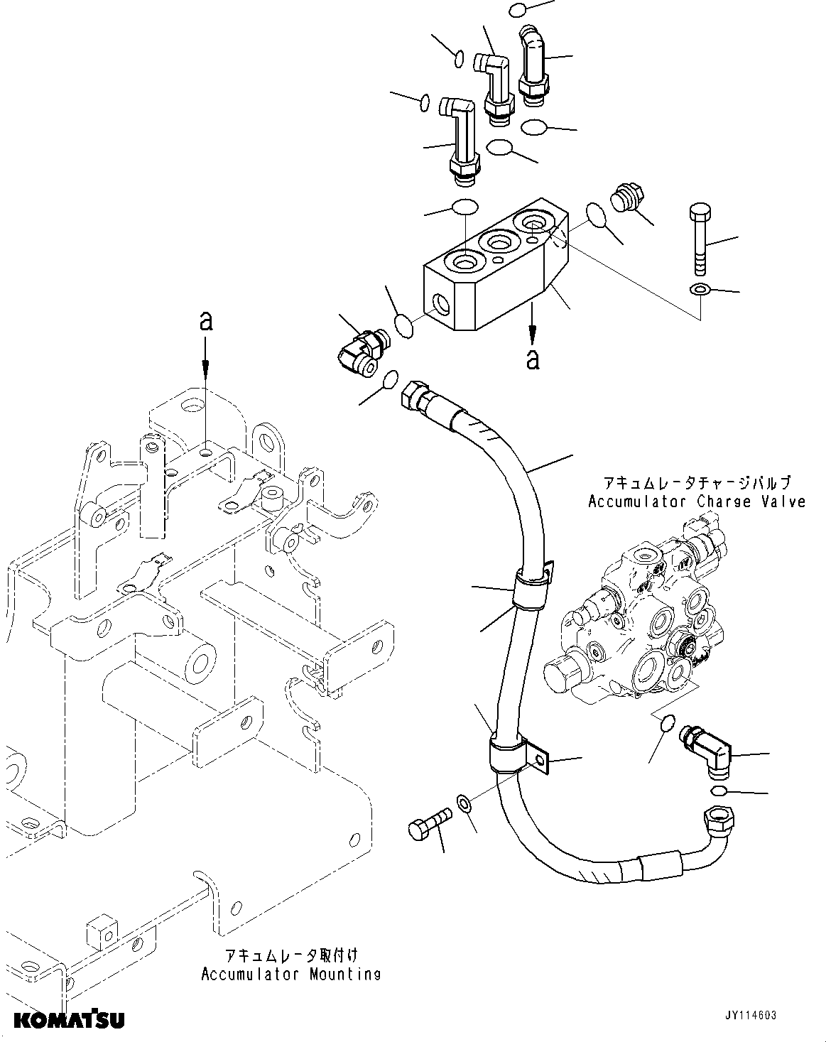 Komatsu parts book diagram for WA485-11E0 S/N H35051-UP: BRAKE CONTROL, WITHOUT AFJS, DELIVERY PIPING (2/2)