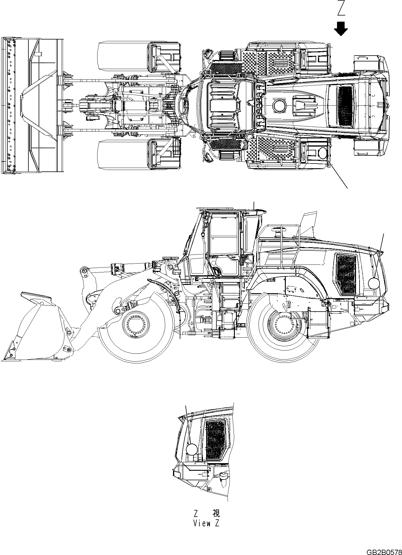 Komatsu parts book diagram for WA485-11E0 S/N H35051-UP: DECAL, SPEED, 40KPH