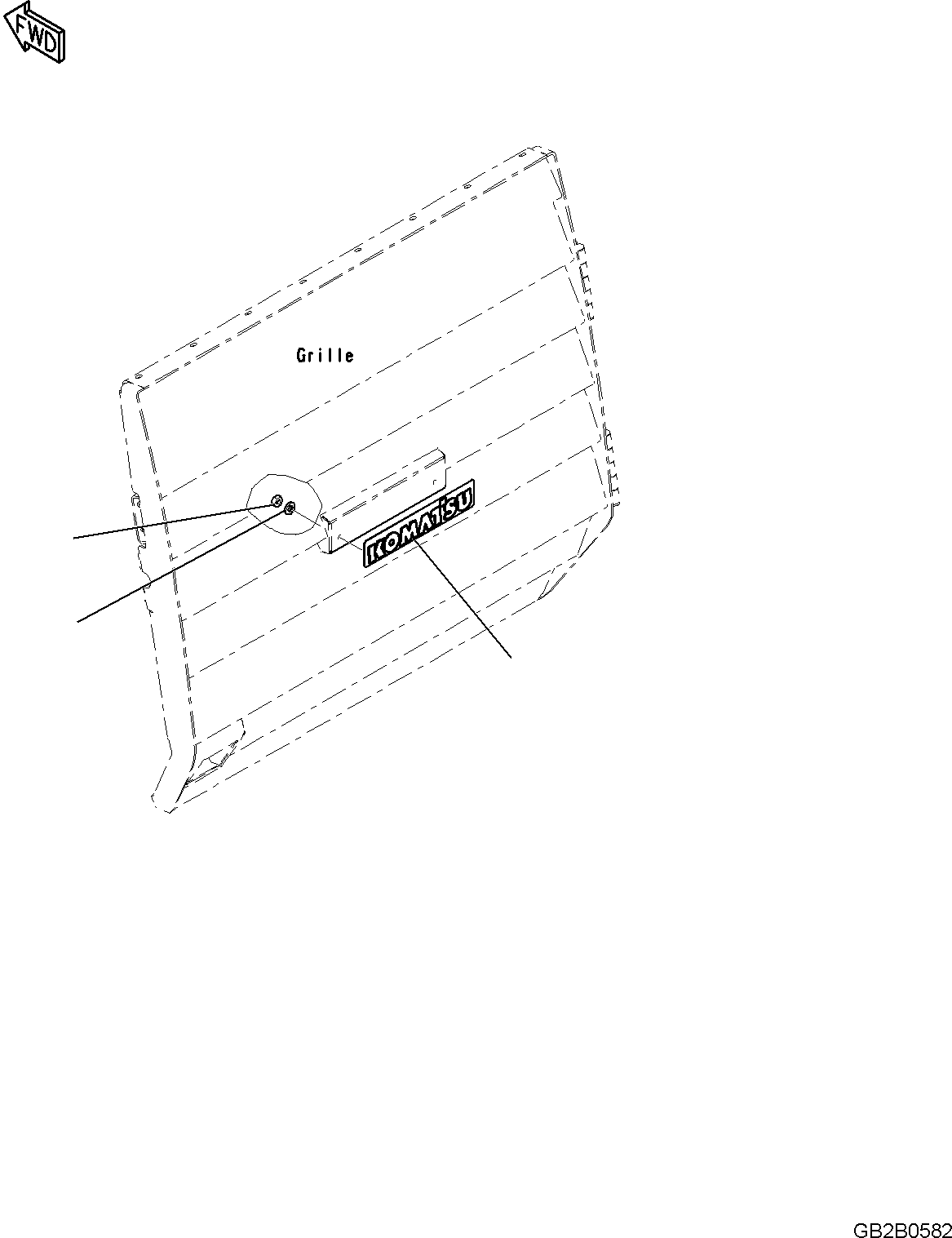 Komatsu parts book diagram for WA485-11E0 S/N H35051-UP: MARK, KOMATSU