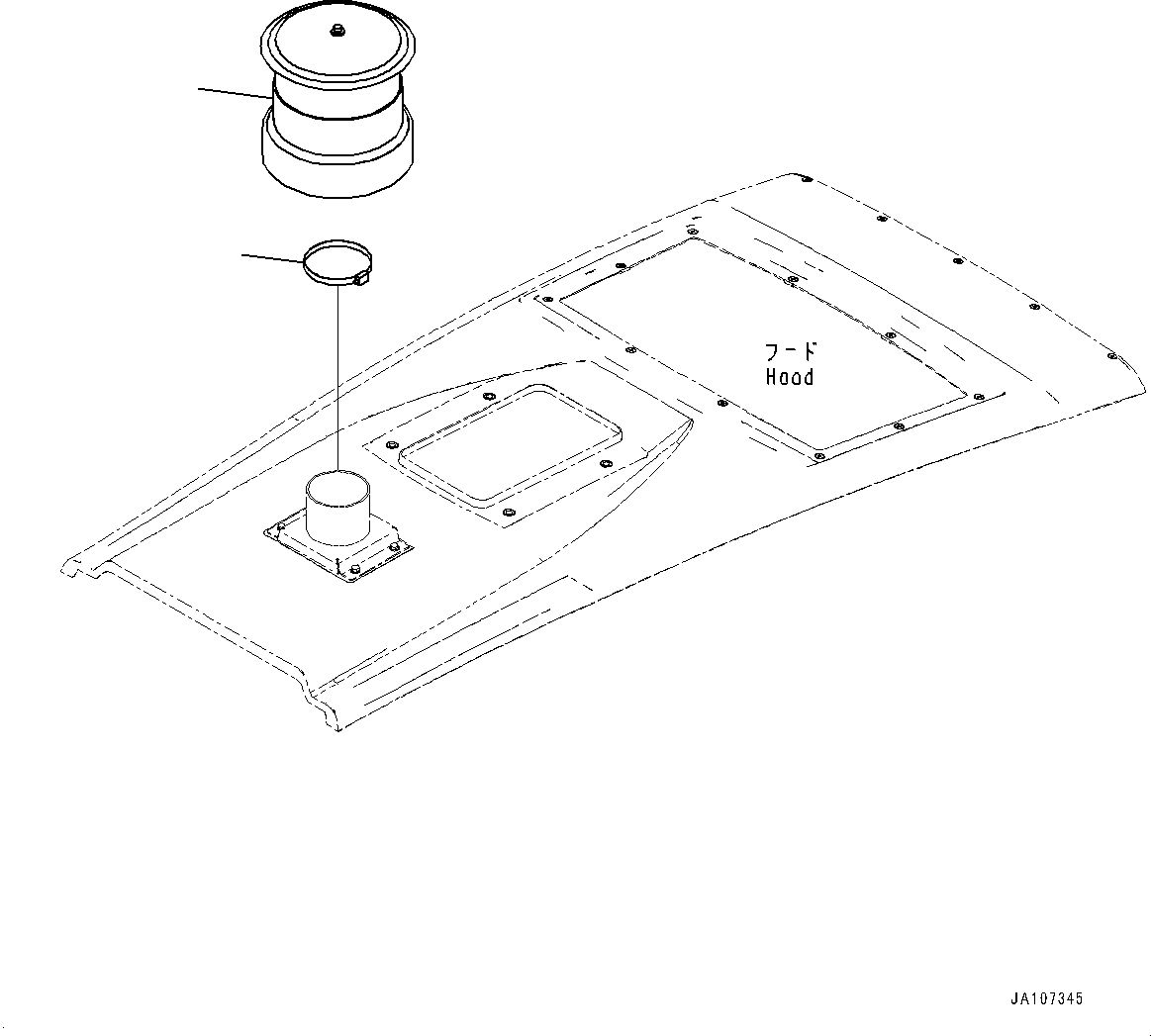 Komatsu parts book diagram for WA475-11E0 S/N H30051-UP: ENGINE WIRING HARNESS, WITH PRECLEANER TURBO II, PRE-CLEANER