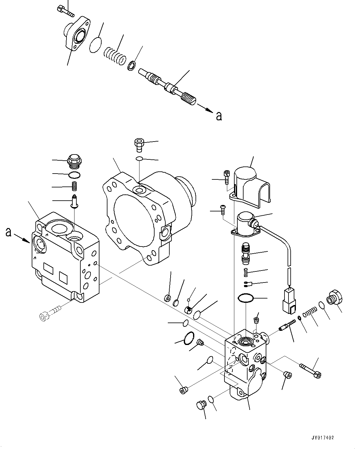 Komatsu parts book diagram for WA475-11E0 S/N H30051-UP: RADIATOR, FAN MOTOR (1/2)