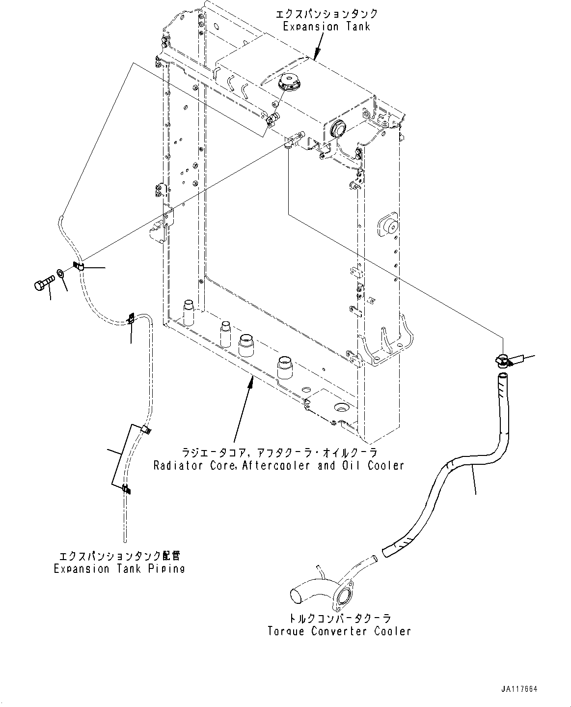 Komatsu parts book diagram for WA475-11E0 S/N H30051-UP: RADIATOR, AIR VENT