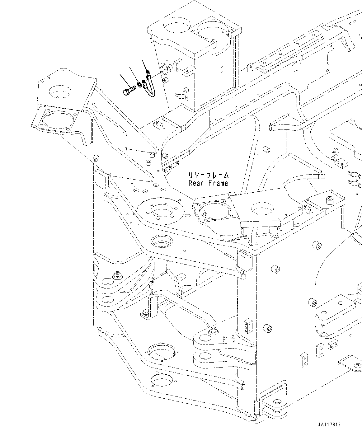 Komatsu parts book diagram for WA475-11E0 S/N H30051-UP: REAR WIRING HARNESS, GROUND CABLE