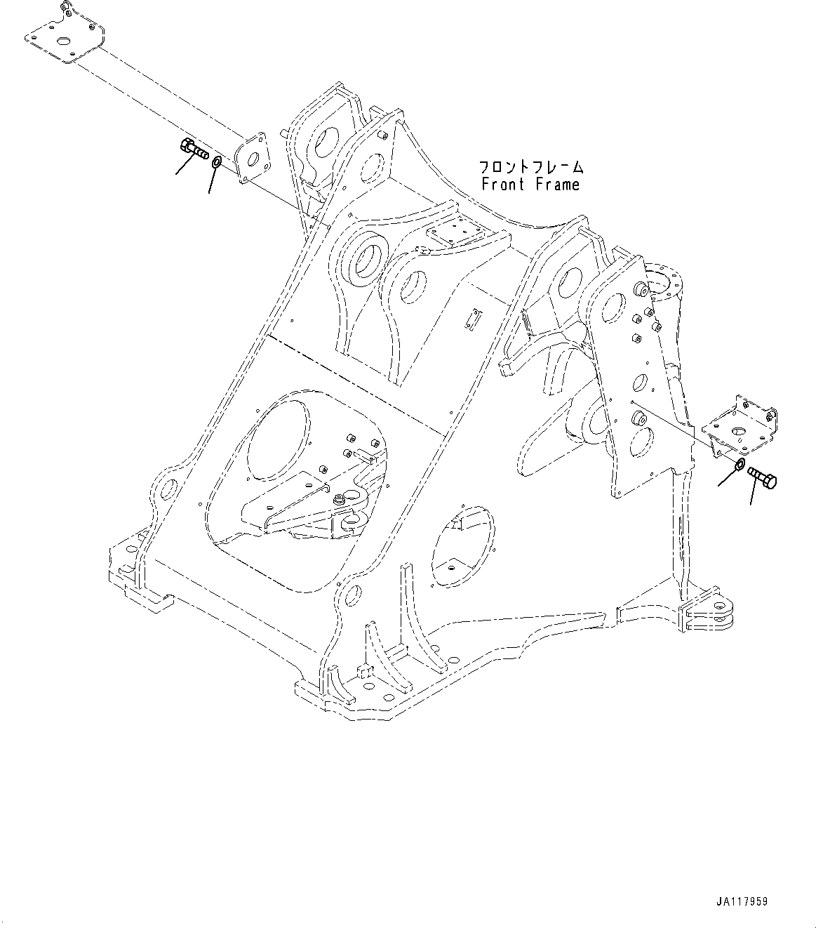Komatsu parts book diagram for WA475-11E0 S/N H30051-UP: FRONT LAMP, WITH LED LAMP, FOR RIGHT SIDE TRAFFIC, SUPPORT MOUNTING