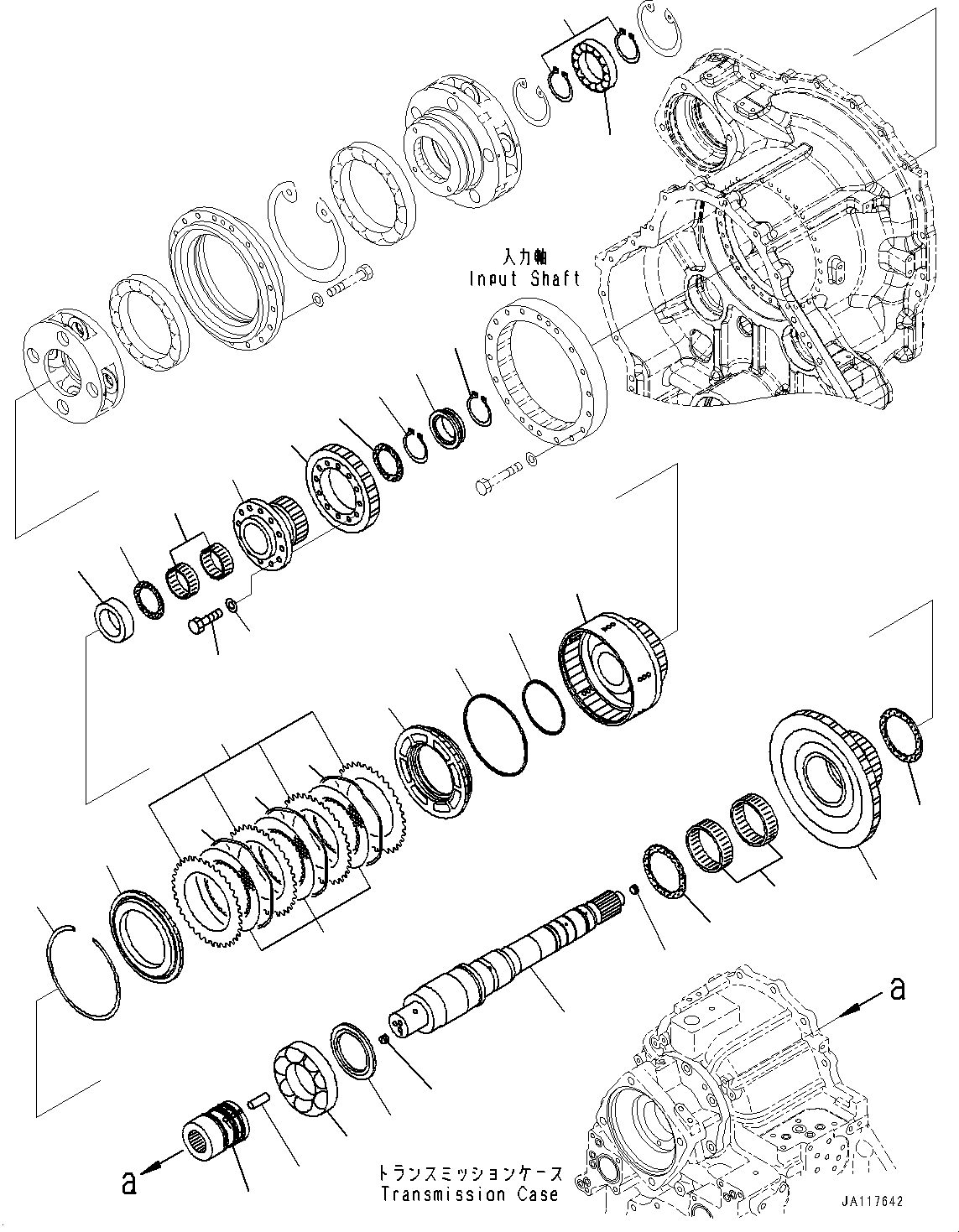 Komatsu parts book diagram for WA475-11E0 S/N H30051-UP: TRANSMISSION, FORWARD HIGH SPEED CLUTCH
