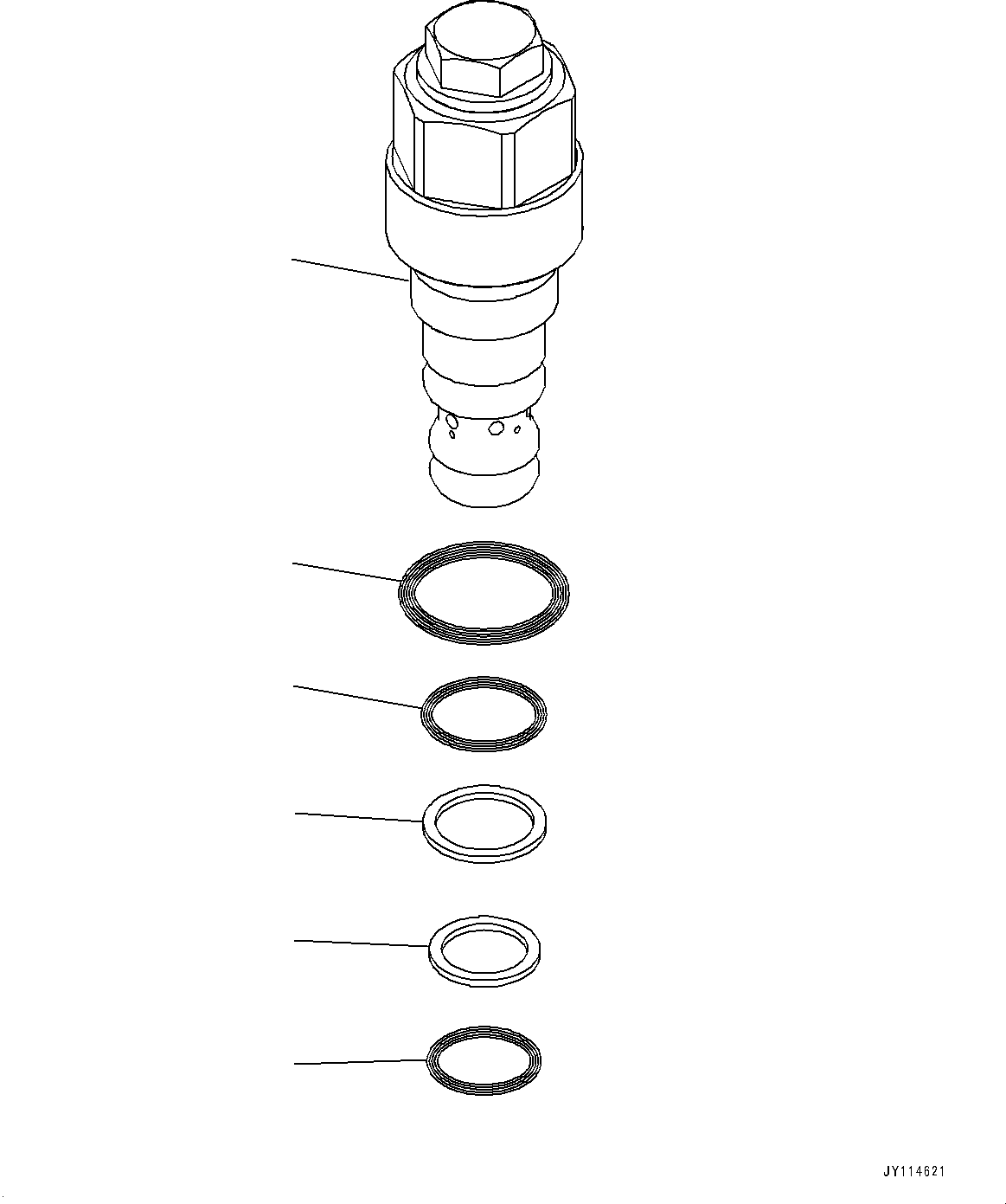 Komatsu parts book diagram for WA475-11E0 S/N H30051-UP: STEERING DEMAND VALVE, WITH AFJS, VALVE ASSEMBLY