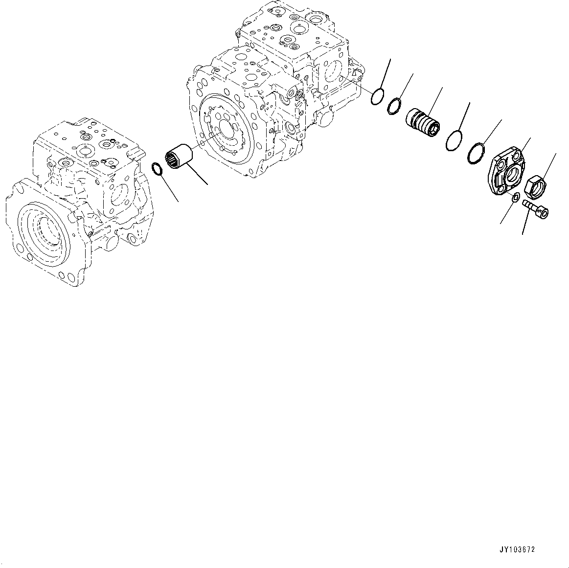 Komatsu parts book diagram for WA475-11E0 S/N H30051-UP: HYDRAULIC PUMP, WITH AFJS, PISTON PUMP (9/22)