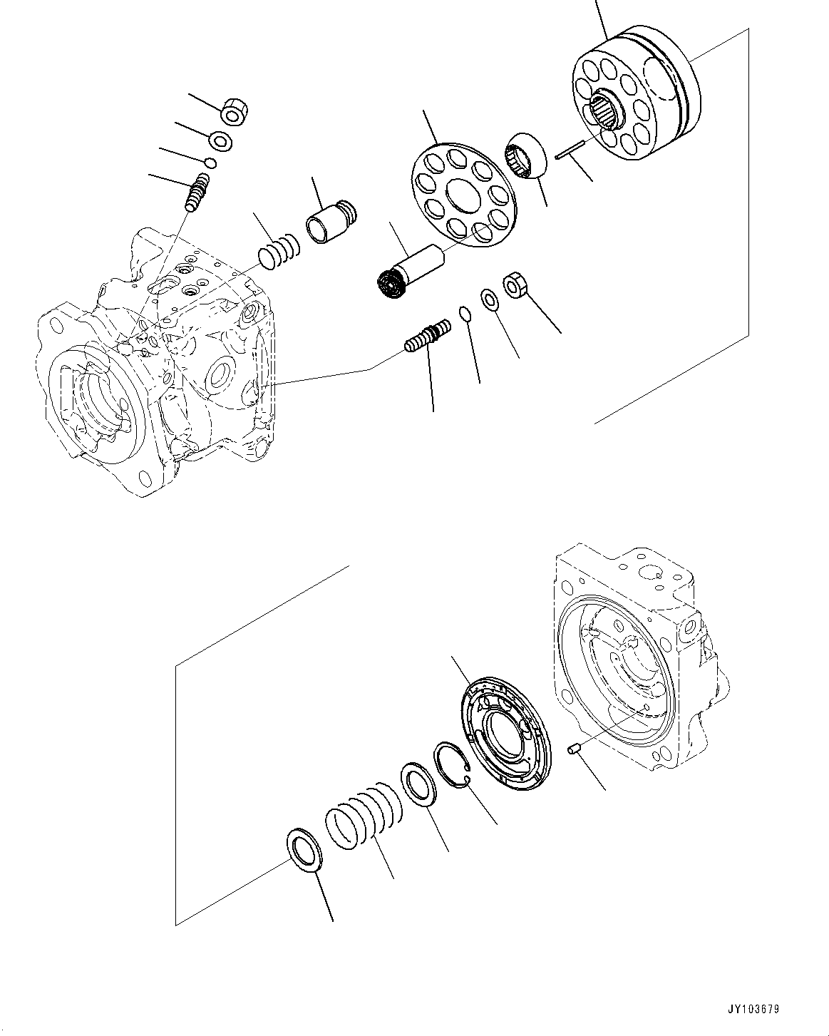 Komatsu parts book diagram for WA475-11E0 S/N H30051-UP: HYDRAULIC PUMP, WITH AFJS, PISTON PUMP (14/22)