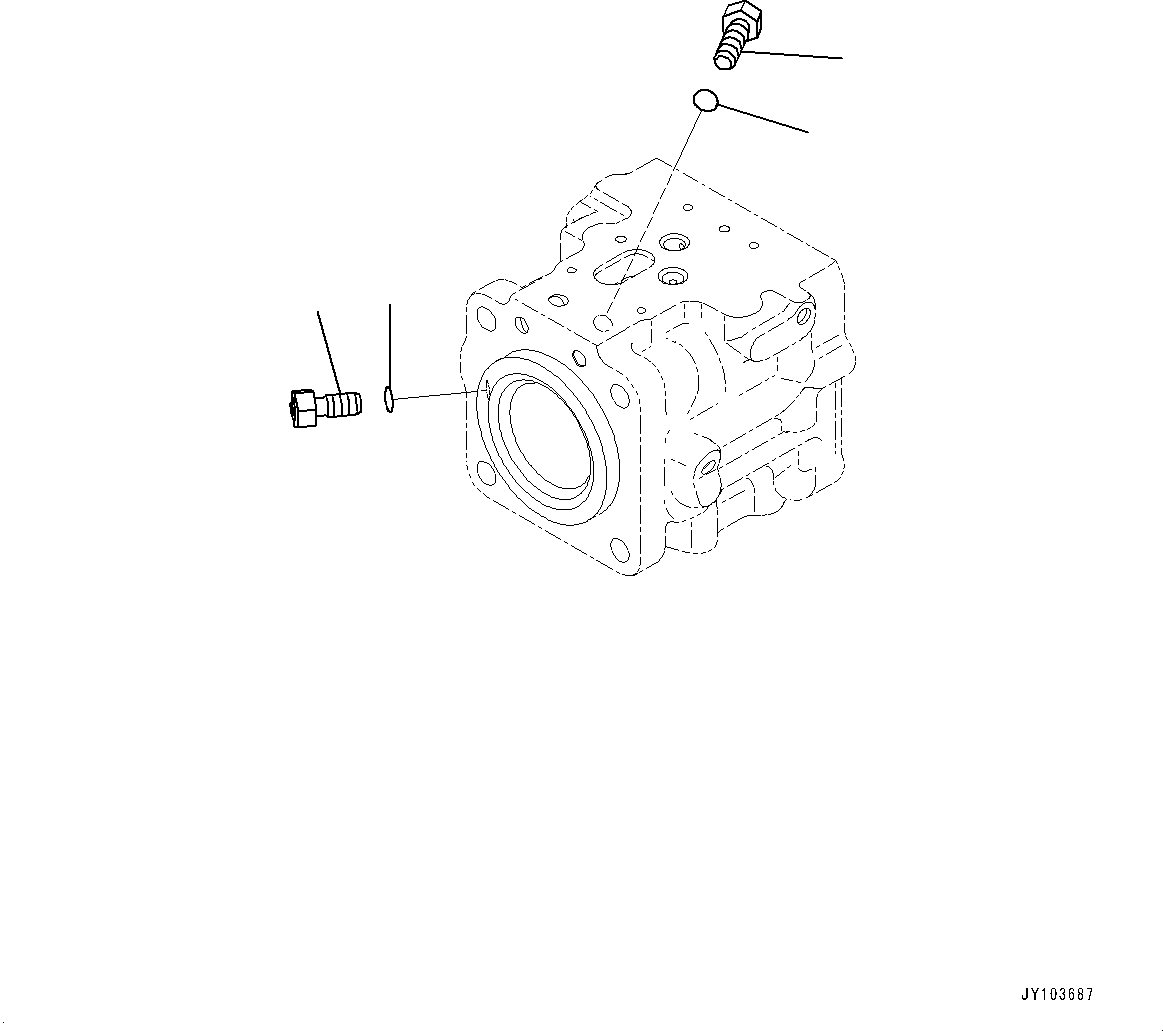 Komatsu parts book diagram for WA475-11E0 S/N H30051-UP: HYDRAULIC PUMP, WITH AFJS, PISTON PUMP (22/22)