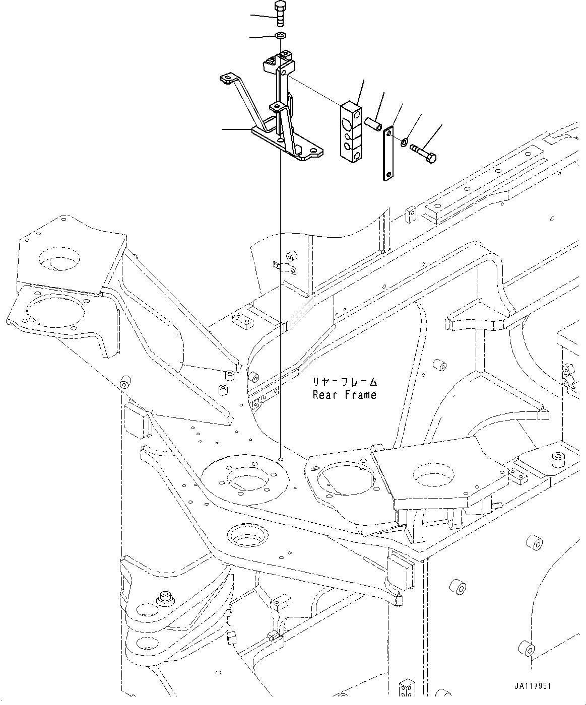 Komatsu parts book diagram for WA475-11E0 S/N H30051-UP: STEERING HYDRAULIC PIPING, WITHOUT AFJS, ORBITROL VALVE PIPING MOUNTING