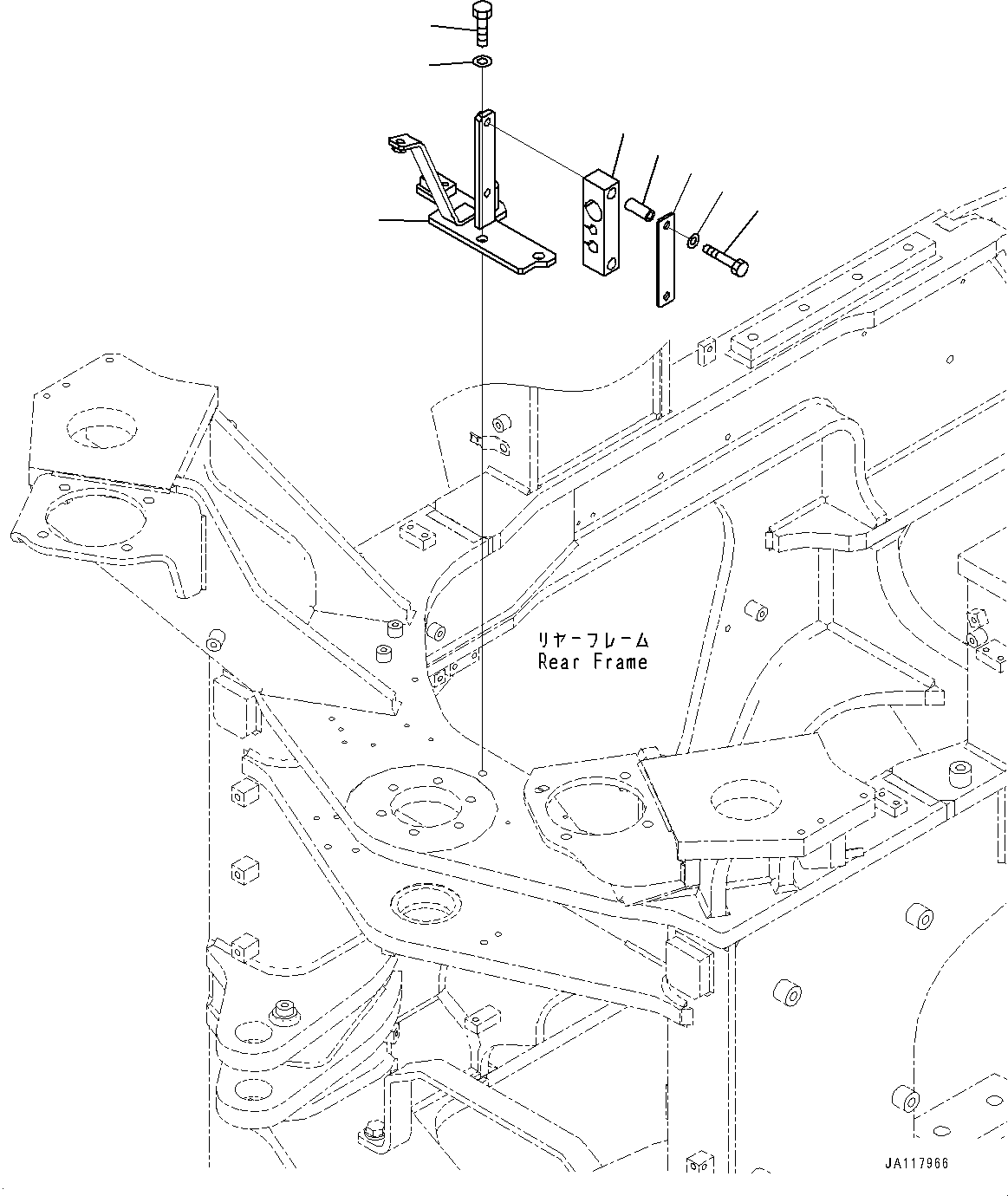 Komatsu parts book diagram for WA475-11E0 S/N H30051-UP: STEERING HYDRAULIC PIPING, WITH AFJS, ORBITROL VALVE PIPING MOUNTING