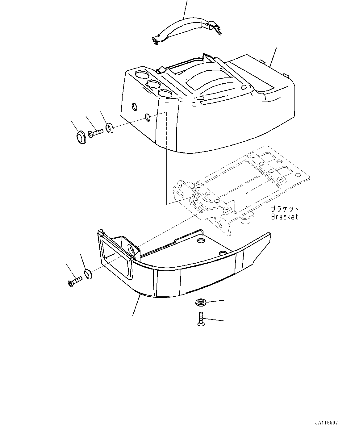 Komatsu parts book diagram for WA475-11E0 S/N H30051-UP: LOADER CONTROL UNIT, WITH 2-EPC LEVER LOADER CONTROL, WITHOUT AFJS, COVER (2/2)