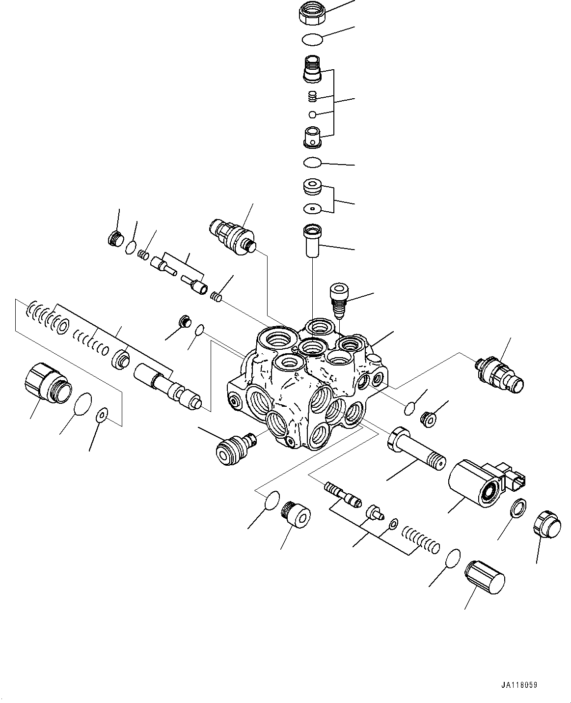 Komatsu parts book diagram for WA475-11E0 S/N H30051-UP: BRAKE CONTROL, WITH AFJS, ACCUMULATOR CHARGE VALVE