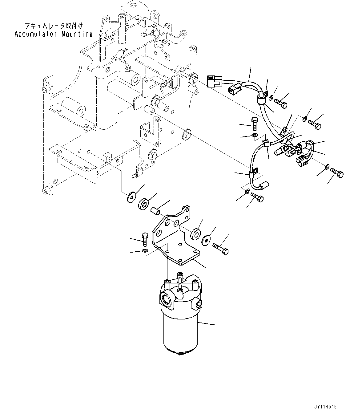 Komatsu parts book diagram for WA475-11E0 S/N H30051-UP: BRAKE CONTROL, WITHOUT AFJS, TRANSMISSION OIL FILTER