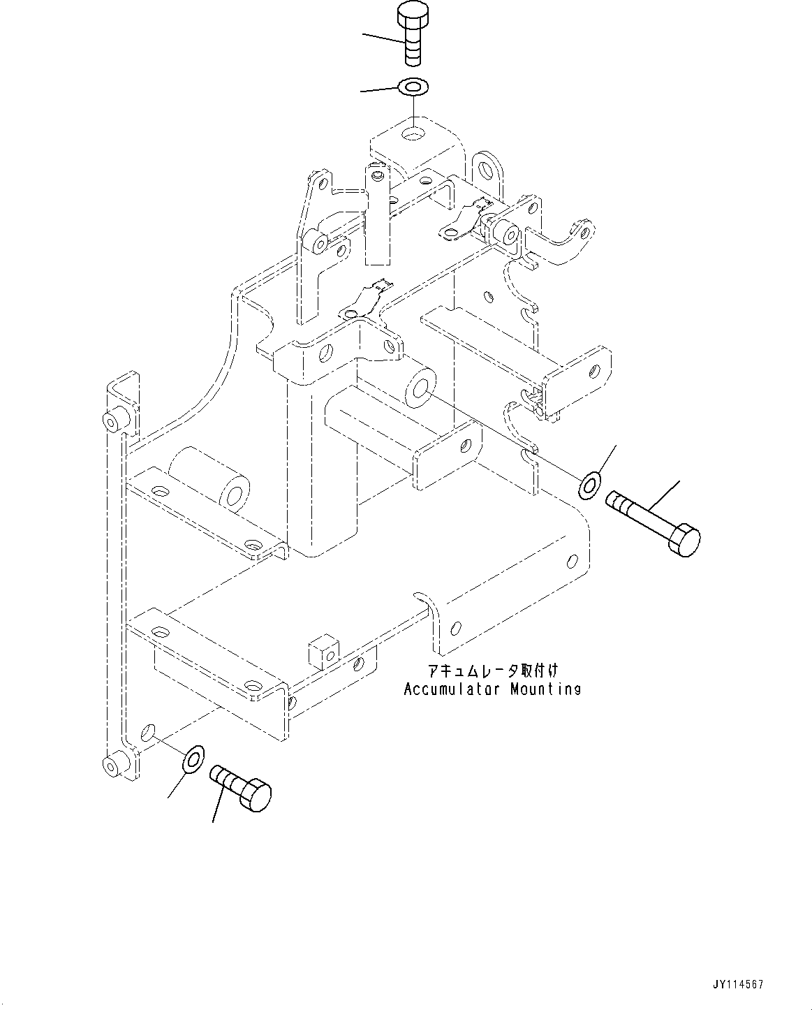 Komatsu parts book diagram for WA475-11E0 S/N H30051-UP: BRAKE CONTROL, WITH AFJS, MOUNTING BRACKET