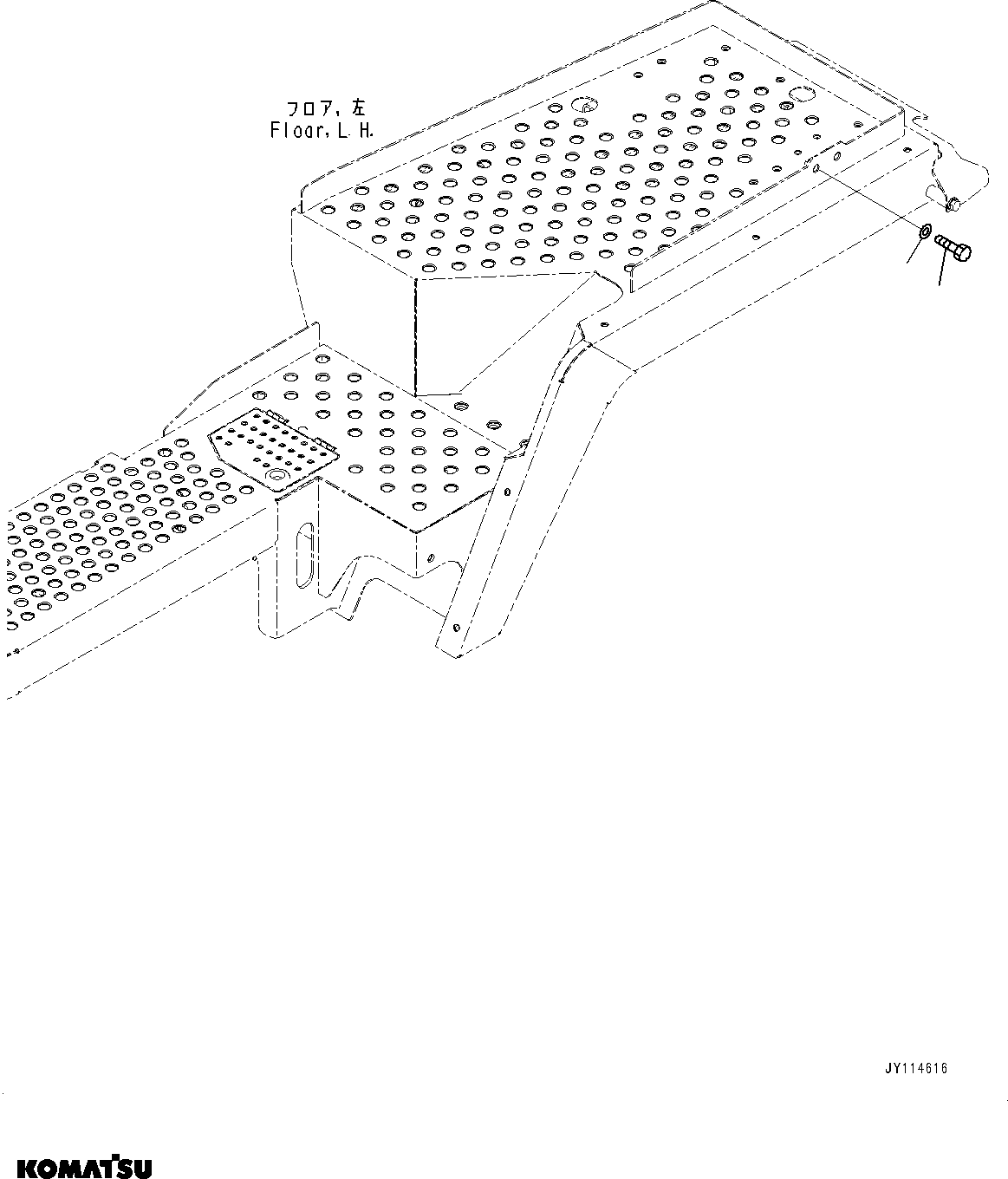 Komatsu parts book diagram for WA475-11E0 S/N H30051-UP: LADDER, PARTS FOR LESS KOMVISION (1/2)