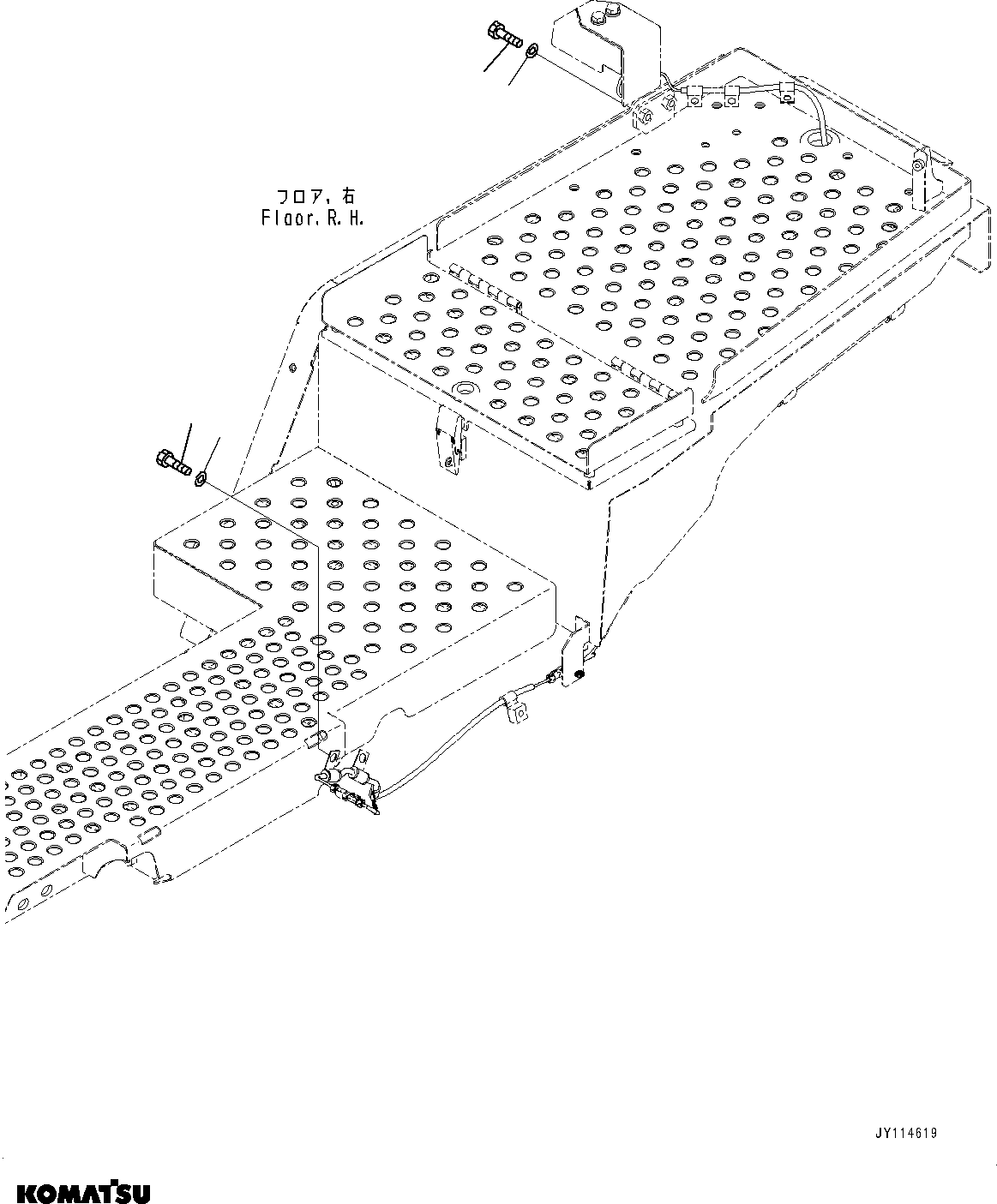 Komatsu parts book diagram for WA475-11E0 S/N H30051-UP: LADDER, PARTS FOR LESS KOMVISION (2/2)
