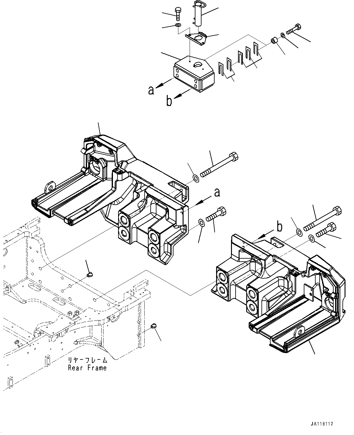 Komatsu parts book diagram for WA475-11E0 S/N H30051-UP: COUNTERWEIGHT, FOR STANDARD BOOM